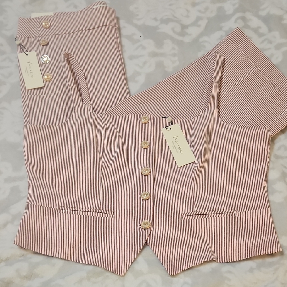 Striped Button-Down Suit